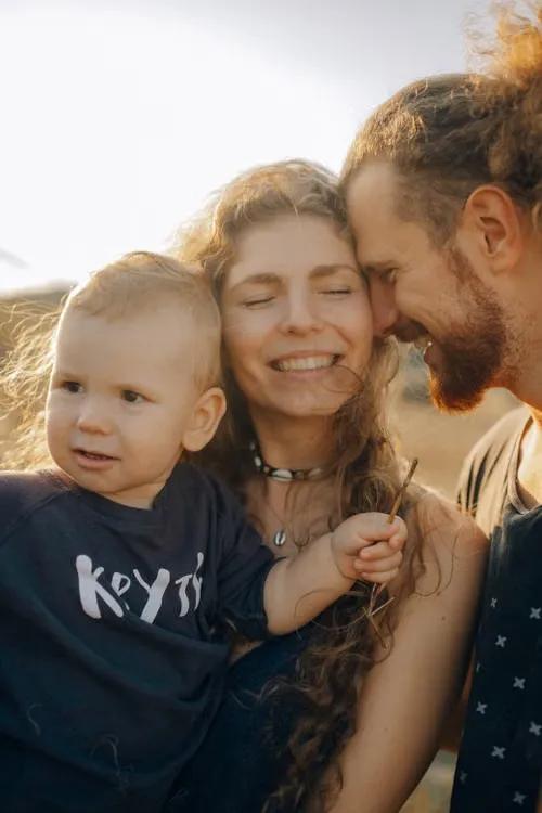 Happy family enjoying time together outdoors in Los Angeles.