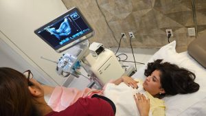A person getting an ultrasound