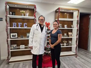 A person posing with a doctor
