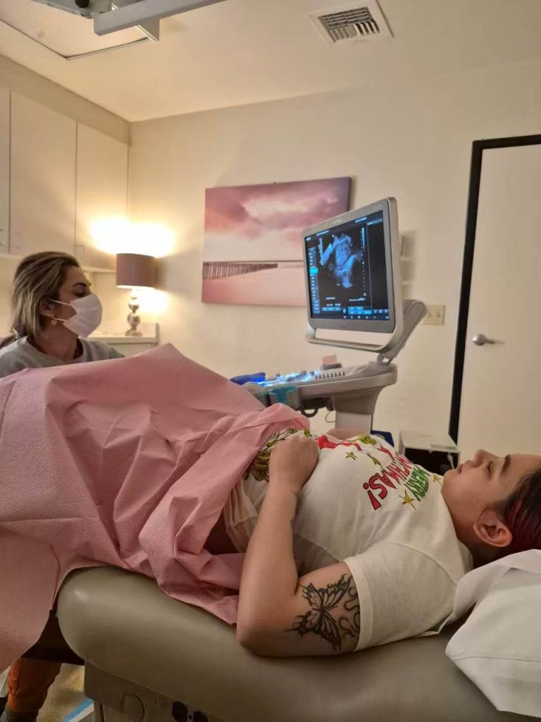 A person getting an ultrasound